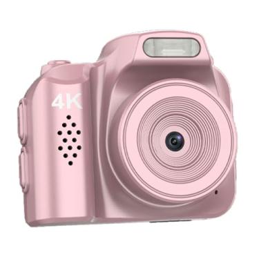Imagem de Yunseity Pequena Câmera Digital, Compacto 4K HD 64MP Point e Shoot Camera Com Luz de Preenchimento 19 Filtros retrô, para Estudantes Com Lente de 78 ° de Largura, Design Fácil de (Róseo)