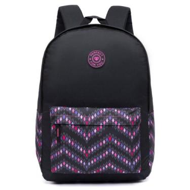 Imagem de Mochila Reforçada Espaçosa Casual Feminina Estampada Resistente - Perf