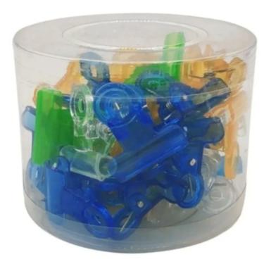 Imagem de 24 Presilhas Plástico Colorida Grampo Para Unhas De Curvatura C Tamanho 22mm