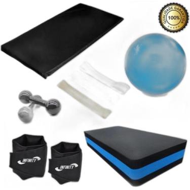 Imagem de Caneleira 3 Kg- Par + Colchonete + Kit Mini Band + Peso 2 Kg - Infinit