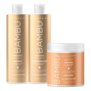 Imagem de Kit Bambu Jacques-Janine Shampoo 450ml e Condicionador 440ml e Máscara 400g