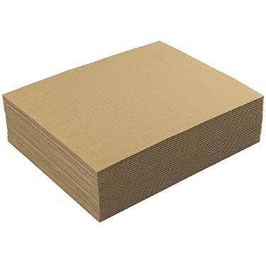 Imagem de MBC MAT BOARD CENTER Centro De Cartolina, Pacote Com 25 Folhas Papelão Marrom 11X14, 1/8" Espessura, Inserções Onduladas Planas Para Embalagem, Envio, Correio, Suporte, Cartão Arte E Artesanato