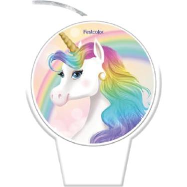 Imagem de Vela Aniversário Tema Unicórnio