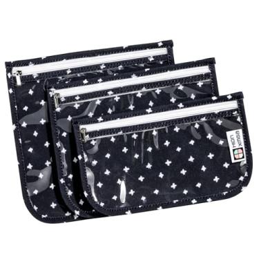 Imagem de HIONXMGA Bolsa De Higiene Pessoal Aprovada Pela Tsa, Conjunto 3 Bolsas Viagem Transparentes, Tamanho 1 Litro, Com Zíper, Maquiagem À Prova D'Água, Cosméticos Para Mulheres, Homens, Crianças, Artigos