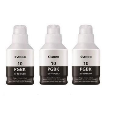 Imagem de Kit 3 Tinta Canon Gi-10, Gi10, Black, Tank G5010, G5011, G6010, G6011, G7010, G-6010, G-7011