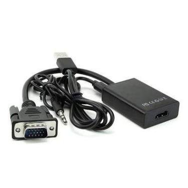 Imagem de Conversor Adaptador VGA Para HDMI- Preto