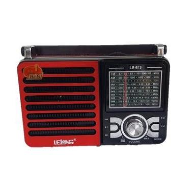 Imagem de Radio Retro Le Long Le-613 Antigo Am Fm Sw Usb Sd Tf Lanterna Bluetooth Vermelho