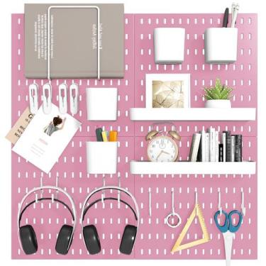 Imagem de Kit de combinação Pegboard VEOFEMLEA com 4 Pegboards e 20 acessórios