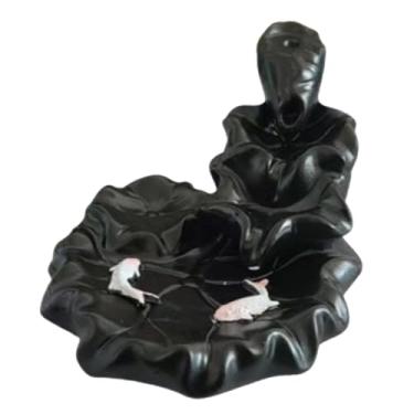 Imagem de WeiLaiKeQi Incensário de refluxo para queimador de incenso, presente, suporte de incenso de refluxo, ornamento de mesa para spa, hotel, fazenda, quarto, sala de