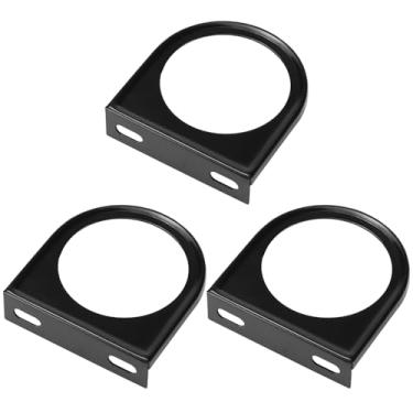 Imagem de QWORK Painel de montagem de calibre único de 5 cm, suporte universal de calibre de aço carbono de 3 peças para automóveis