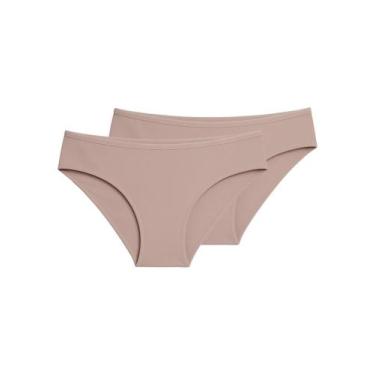 Imagem de Kit com 2 Calcinhas Biquíni Liz 50372, Bege, XG