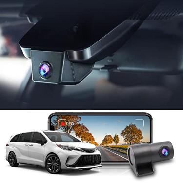 Imagem de Fitcamx Frente 2160P+Traseiro 1080P Carro Câmera para Toyota Sienna 2021-2025 LE Limited XLE Platinum XSE (XL40), OEM Estilo, Dual HD Vídeo, WiFi&APP, Loop Gravação, G-Sensor, Plug&Play, 128GB Cartão