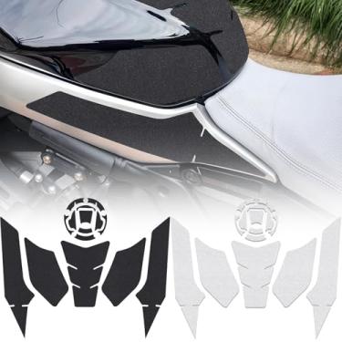 Imagem de Midimttop Compatível com C&FMOTOR 675SR-R 675SR R 2024 Adesivos de Proteção de Tanque de Combustível Lateral Decalque Gás Joelho Aderência Almofada Tração Almofada Lateral Acessórios (Preto)