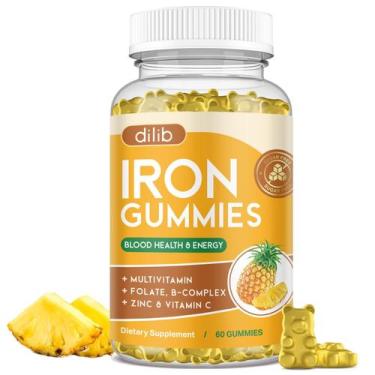 Imagem de Suplemento de ferro Dilib Iron Gummies Pineapple Flavor 60
