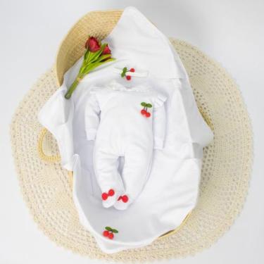 Imagem de Saída De Maternidade Para Bebê Menina Cerejinha 100% Algodão - Flor de