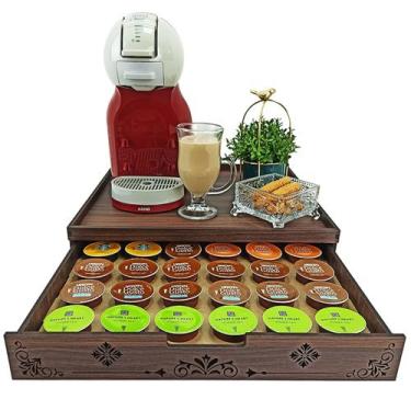 Imagem de Bandeja porta cápsulas de café Dolce Gusto Com Gaveta CR24 - Co2Beer