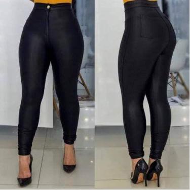 Imagem de Calça Disco Hot Pants Cintura Alta Legging Feminina (M) - MKL