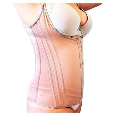 Imagem de Cinta Modeladora Feminina Com 12 Barbatanas Ajusta Postura ALÇA -BEGE-