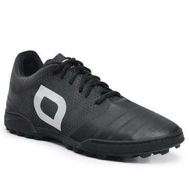Imagem de Chuteira Society Adulto Infantil Pro Soccer Blaqueada, Preto, Prata, 4