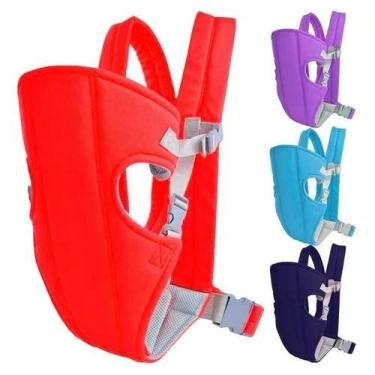 Imagem de Bolsa Mochila Canguru Multifuncional Bebê Alça Almofadada 15 Kg Azul R