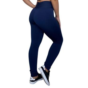 Imagem de Calça Legging Lisa Flanelada Cintura Alta Leg Forrada - Remanescentes,