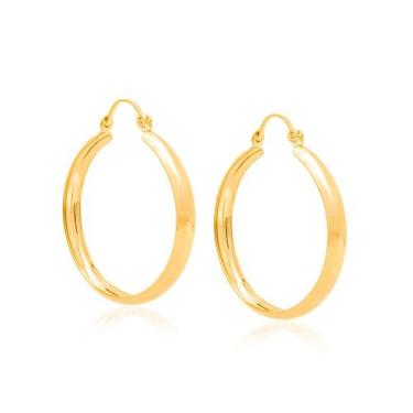 Imagem de Brinco folheado a ouro argola  520285 Rommanel, Dourado