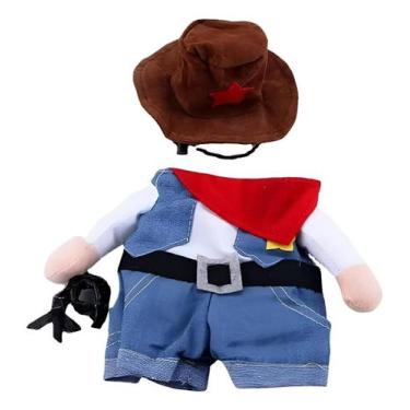 Imagem de Roupinha Fantasia Pet Xerife Para Gato E Cachorro Dia Das Bruxas Hallo