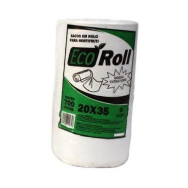 Imagem de Bobina Saco Plástico Sacolas 700u Extra Forte Picotada 20x35 - Eco Rol