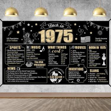 Imagem de Decorações de fundo de banner de aniversário Eiurteao 50º aniversário