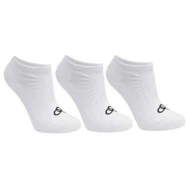 Imagem de Meia Olympikus Cano Invisível Esportiva Atoalhada Kit 3 Pares Masculina