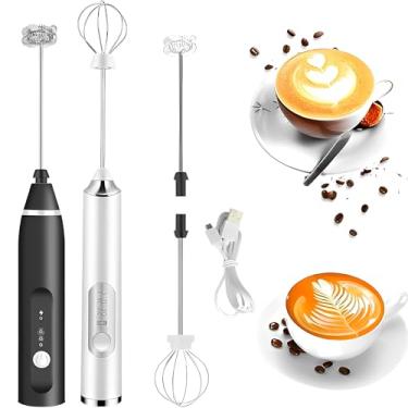 Imagem de Mini Mixer Elétrico Portátil Recarregável USB Misturador de Bebidas, Batedor de Ovos, Espumador de Leite e café, Alta Durabilidade, Multiuso Compacto e Leve, 3 Velocidades