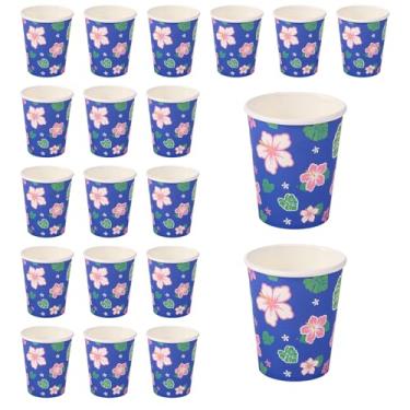 Imagem de 20un. Copos de Papel Fofos Desenho Animado, Flores e Folhas Azuis Rosa Copos Água de Desenho Animado Lembrancinhas para Festa Decorações Aniversário para Suprimentos Festa Anime