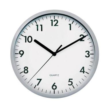 Imagem de Relógio Parede Quartz 20Cm Prata Yazi
