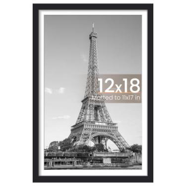 Imagem de Porta-retratos upsimple 12x18 preto para 11x17 com tapete ou 12x18 - u