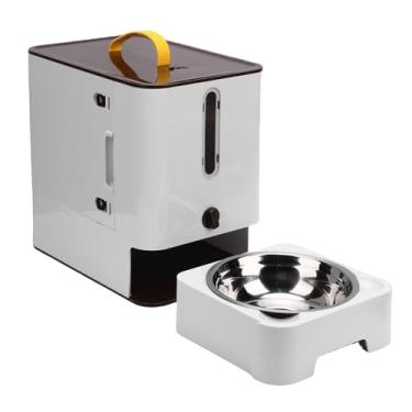 Imagem de Asixxsix Alimentador de Gatos Automático, Dispensador de Alimentos de Estimação Cronometrado Com Design de Vedação para Gatos e Cães, Espaçoso Armazenamento de Alimentos Secos (Marrom escuro)