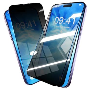 Imagem de YOUULAR [Pacote com 3 protetores de tela de privacidade para Motorola Moto G75 5G, película de vidro temperado, antiespião, antiarranhões, acabamento brilhante, resistente a arranhões, alta