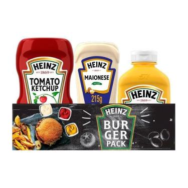 Imagem de Kit Heinz - Ketchup 397g + Maionese 215g + Mostarda 255g