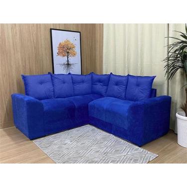Imagem de Sofá Canto Ideal Elegante Azul 910 Belo - Alpoim