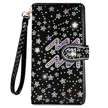 Imagem de LIFUTOPIA Carteiras de estrela de strass brilhantes - Bolsa clutch de pulso brilhante com glitter, Bling Aquarius