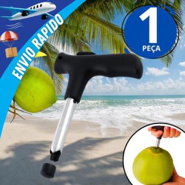 Imagem de Furador Abridor De Coco em Inox Profissional Resistente Manual Fácil d