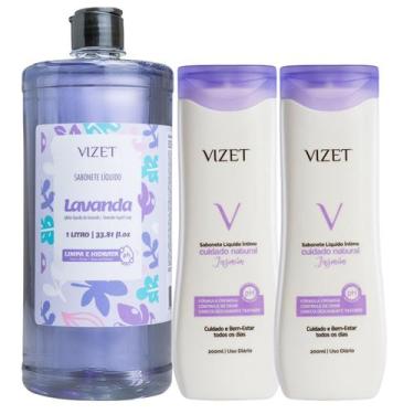 Imagem de Kit Sabonete Íntimo Jasmim + Sabonete Líquido Vizet