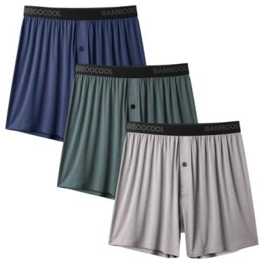 Imagem de Cuecas boxer masculinas BAMBOO COOL Soft Breathable (pacote com 3)