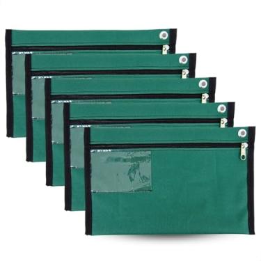 Imagem de 5 Malotes Pasta A5 Documentos Escritório Contabilidade 28x18 cm Cor: Verde Profundo