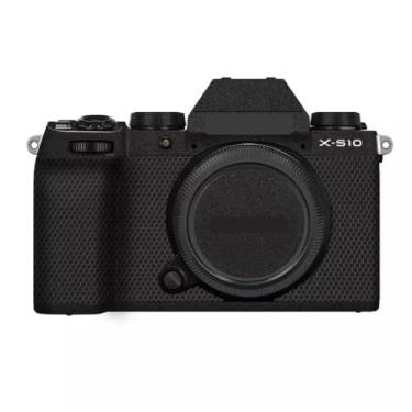 Imagem de X-S10 Adesivo de capa de câmera antiarranhões para FujiFilm X-S10 protetor de película de vinil decoração protetora XS10 (preto fosco)