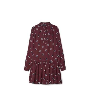 Imagem de Kate Spade New York Vestido feminino com babados, Chocolate amargo, P