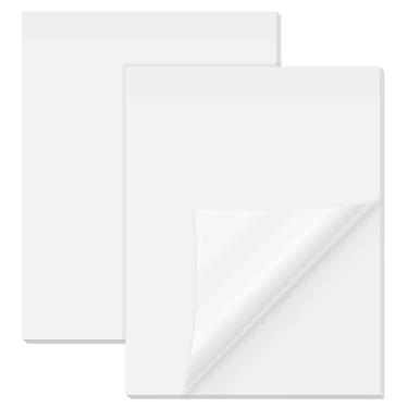 Imagem de EUSOAR Notas adesivas transparentes, 100 folhas, marcadores de agenda translúcidos de 21 x 28 cm, notas adesivas grandes para anotação, abas autoadesivas para livros, lembrete, lembrete, função de