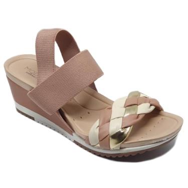 Imagem de Sandália Anabela com Elástico Modare 7123.138 - Creme - 37