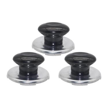 Imagem de DimyFew 3 peças botões de apito para chaleiras elétricas acessórios universais fáceis de instalar panelas botões de apito para tampa de bule, Preto