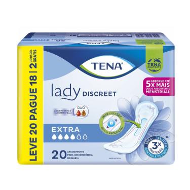 Imagem de Absorvente Tena Lady Discreet Extra 20 Unidades