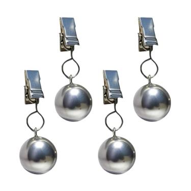 Imagem de Ｂｅｓｇａ 4 peças de bolas de peso de cortina pingentes cabides decorativos multifuncionais pesos de cortina para cortinas de chuveiro pátio festa